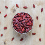 Bowl of dried goji berries.